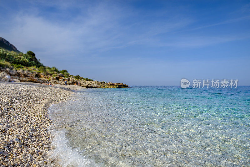 Cala dell'Uzzo位于意大利西西里岛西北部的自然保护区，绵延约7公里的原始海岸线。